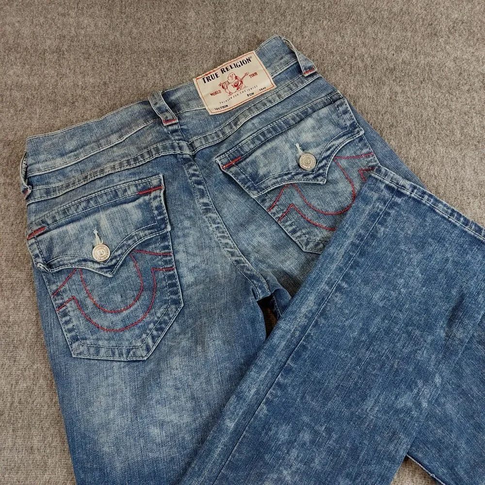 True Religion World Tour Ricky Relaxed Straight Jeans Men's Size 28 (Fit 29x33)